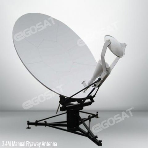 EGOSAT 2.4 m manual flyaway antenna