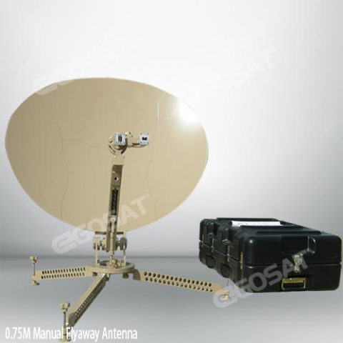 EGOSAT 0.75 m manual flyaway antenna