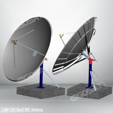 EGOSAT 2.4 meter SMC TVRO Ku band antenna